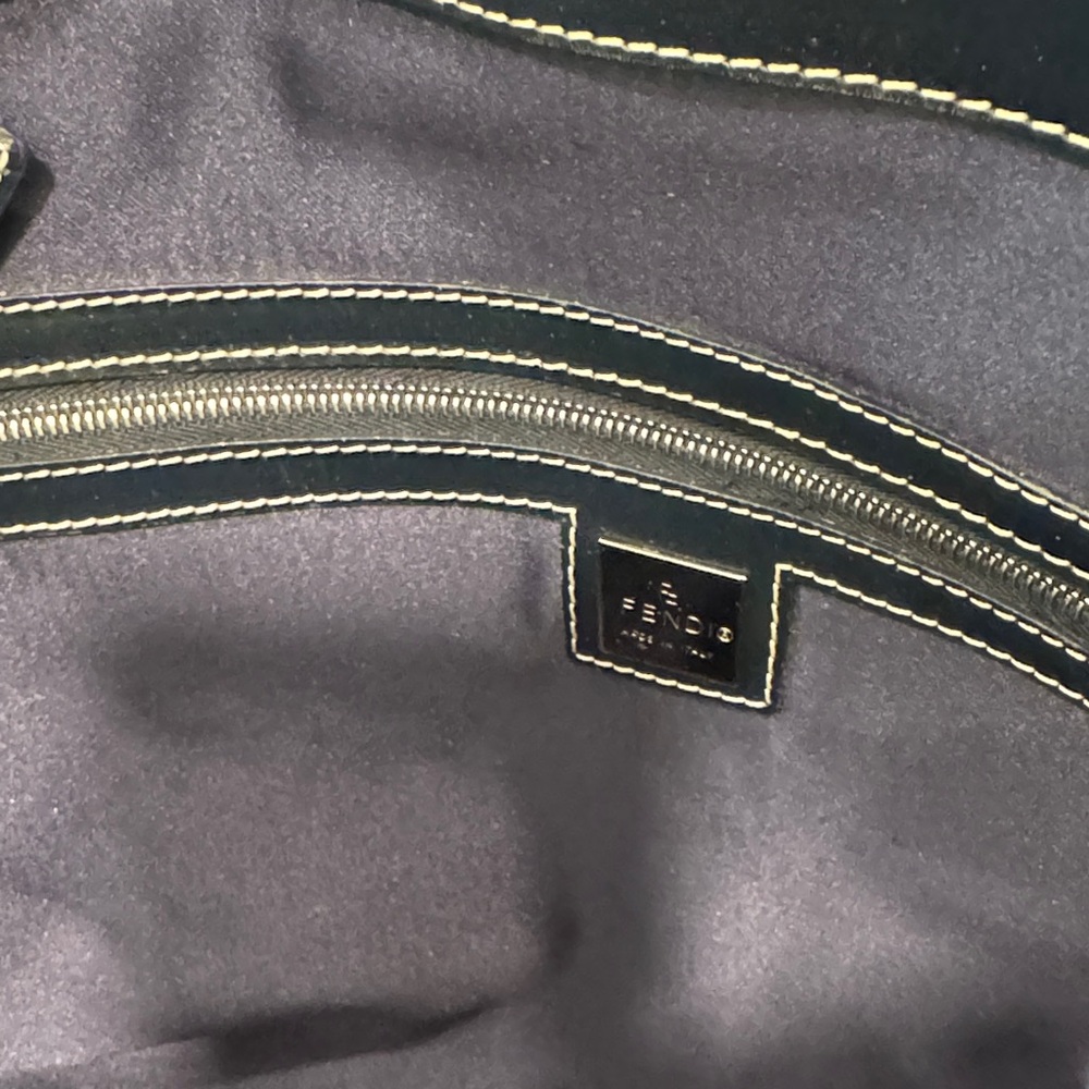 Fendi Zucca FF Monogram Canvas Tote in Black and Gray - Picture 6 of 6